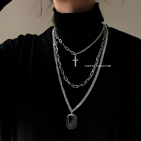huanzhi 2019 new personality cross square metal multilayer hip hop long chain cool simple necklace for women men jewelry gifts, Silver
huanzhi 2019 new personality cross square metal multilayer hip hop long chain cool simple necklace for women men jewelry gifts, Silver