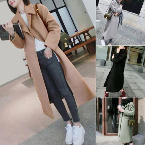 fashion coat women solid color thick pocket women autumn winter warm long jacket coat, Black
fashion coat women solid color thick pocket women autumn winter warm long jacket coat, Black