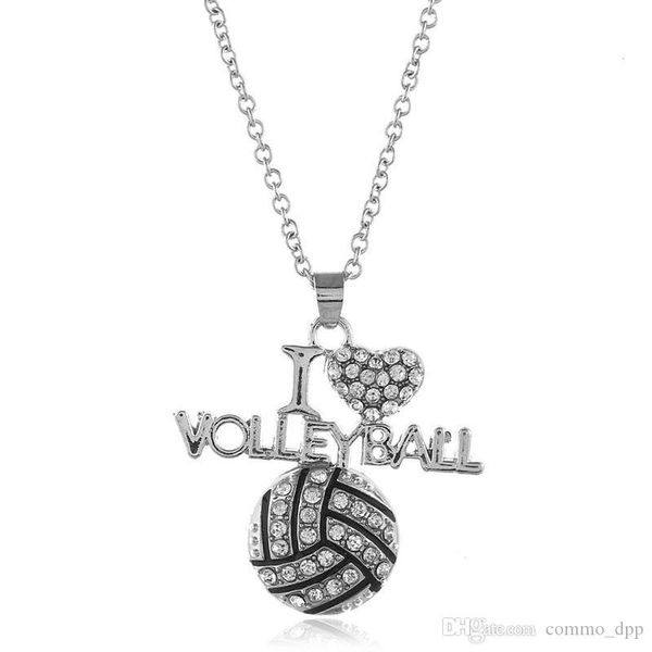 new i love volleyball necklaces crystal letter heart basketball football pendant silver chains for women fashion sports jewelry gift
new i love volleyball necklaces crystal letter heart basketball football pendant silver chains for women fashion sports jewelry gift