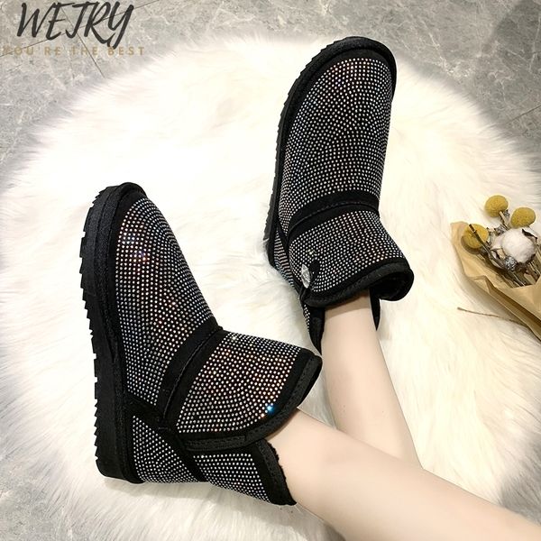 fur winter boots rhinestones diamond fashion snow boots thick warm high-women shoes large size 41 winter, Black
fur winter boots rhinestones diamond fashion snow boots thick warm high-women shoes large size 41 winter, Black