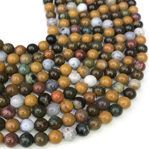 6 8 10mm natural madagascar ocean jasper stone beads fit diy bracelet round loose stone beads for jewelry making earring 15, Black
6 8 10mm natural madagascar ocean jasper stone beads fit diy bracelet round loose stone beads for jewelry making earring 15, Black
