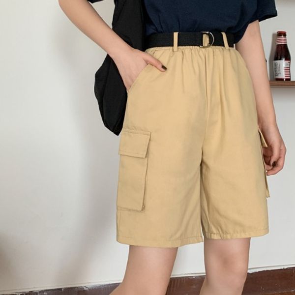 summer fashio trends 2020women shorts shorts high waist overalls belt tooling pocket straight legged button short women feminino, White;black
summer fashio trends 2020women shorts shorts high waist overalls belt tooling pocket straight legged button short women feminino, White;black