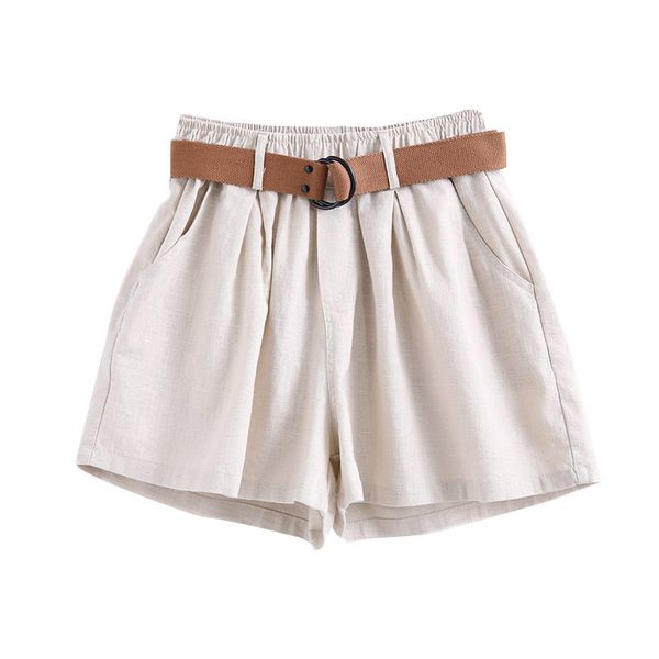 women's shorts women high waist linen casual vintage summer elastic pockets loose ladies short pants, White;black
women's shorts women high waist linen casual vintage summer elastic pockets loose ladies short pants, White;black