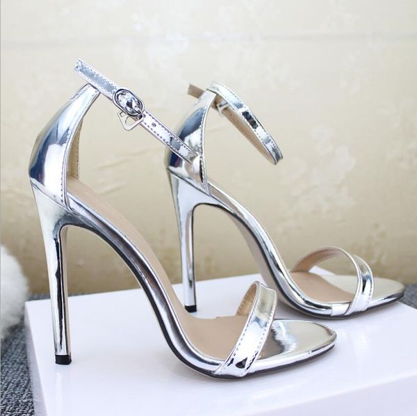 2019 women high heels sandals wedding shoes patent leather rivets sandals women studded strappy dress shoes v high heel shoes not box, Black
2019 women high heels sandals wedding shoes patent leather rivets sandals women studded strappy dress shoes v high heel shoes not box, Black