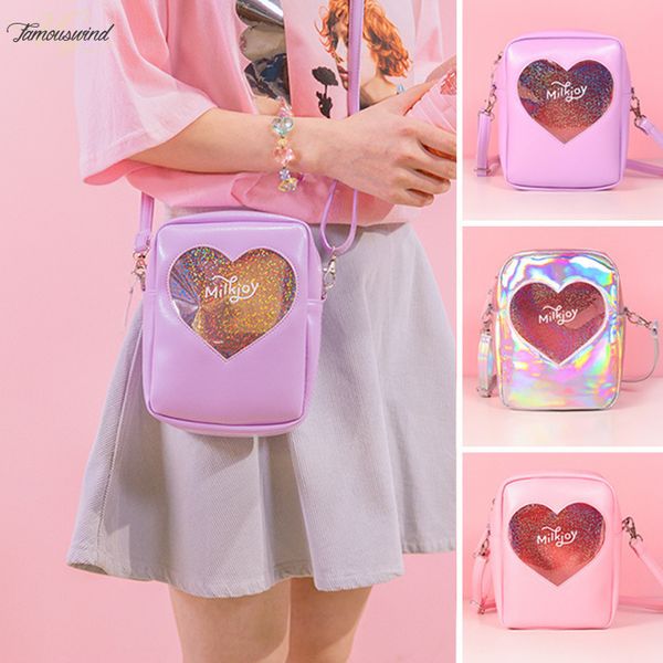 2020 fashion womens cute zipper pink messenger bags girls hologram heart pvc shoulder crossbody handbags for females bolsa feminina
2020 fashion womens cute zipper pink messenger bags girls hologram heart pvc shoulder crossbody handbags for females bolsa feminina
