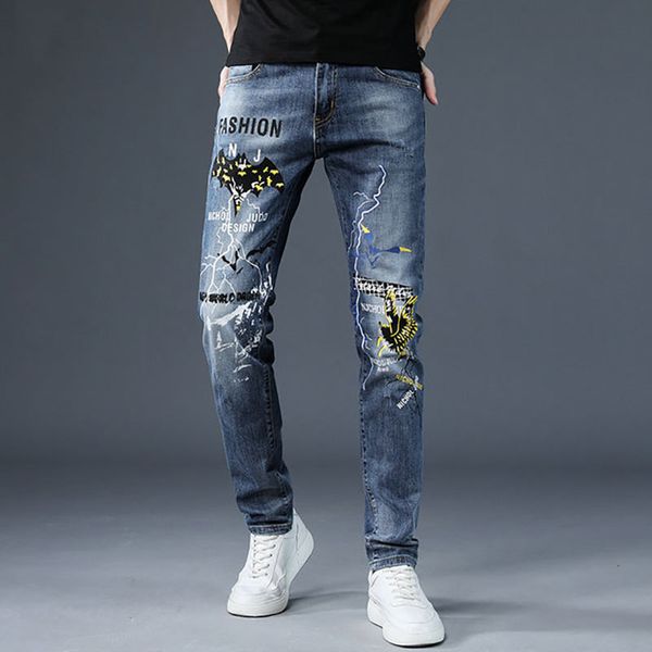 2020 mens designer jeans patch stitching jeans men's stretch tights fashion men's street style jeans, Blue
2020 mens designer jeans patch stitching jeans men's stretch tights fashion men's street style jeans, Blue