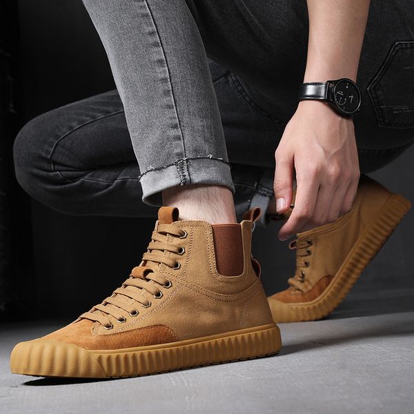 2020 spring shoes men boots high sneakers man canvas shoes cool young men street ka2008, Black
2020 spring shoes men boots high sneakers man canvas shoes cool young men street ka2008, Black