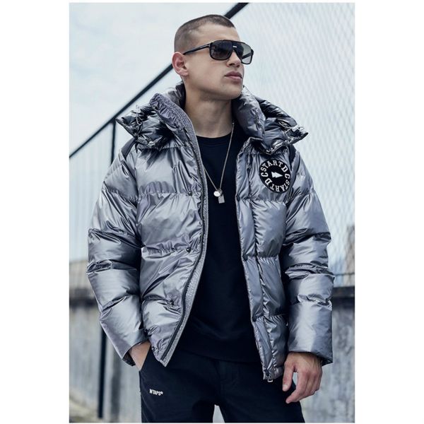 men down coat parkas 2019 winter fashion letter embroidery print spliced coat casual down jackets for men, Black
men down coat parkas 2019 winter fashion letter embroidery print spliced coat casual down jackets for men, Black