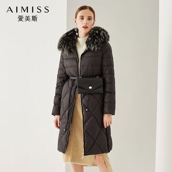 aimiss brand fashion women down jacekt black color real fur zipper black color thick warm long coat winter clothes set
aimiss brand fashion women down jacekt black color real fur zipper black color thick warm long coat winter clothes set