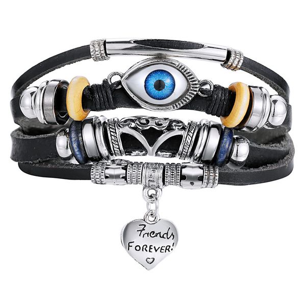 luruixu fashion heart eye leaf leather charm bracelets for men new design wristband multiple bracelet bangles jewelry party gift, Golden;silver
luruixu fashion heart eye leaf leather charm bracelets for men new design wristband multiple bracelet bangles jewelry party gift, Golden;silver