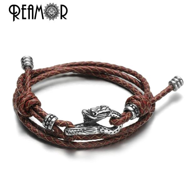 reamor multi-layers handmade braided genuine leather adjustable bracelets men stainless steel dragon snake clasp bracelet gifts, Golden;silver
reamor multi-layers handmade braided genuine leather adjustable bracelets men stainless steel dragon snake clasp bracelet gifts, Golden;silver