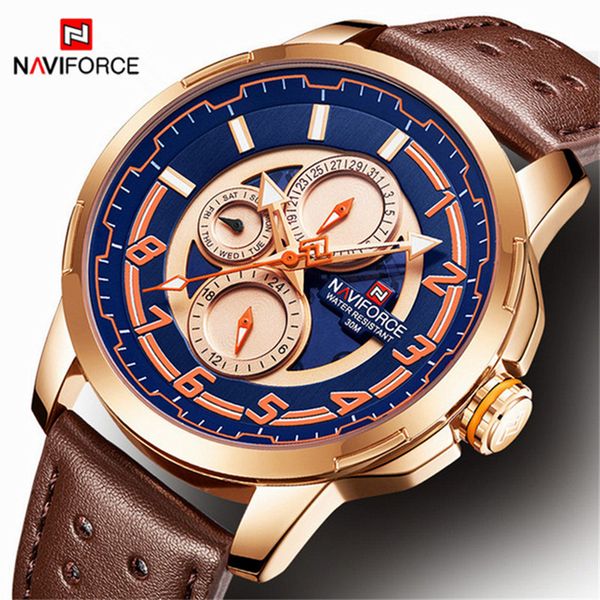 naviforce watches men waterproof men watch casual leather rose gold fashion quartz clock male relogio masculino, Slivery;brown
naviforce watches men waterproof men watch casual leather rose gold fashion quartz clock male relogio masculino, Slivery;brown
