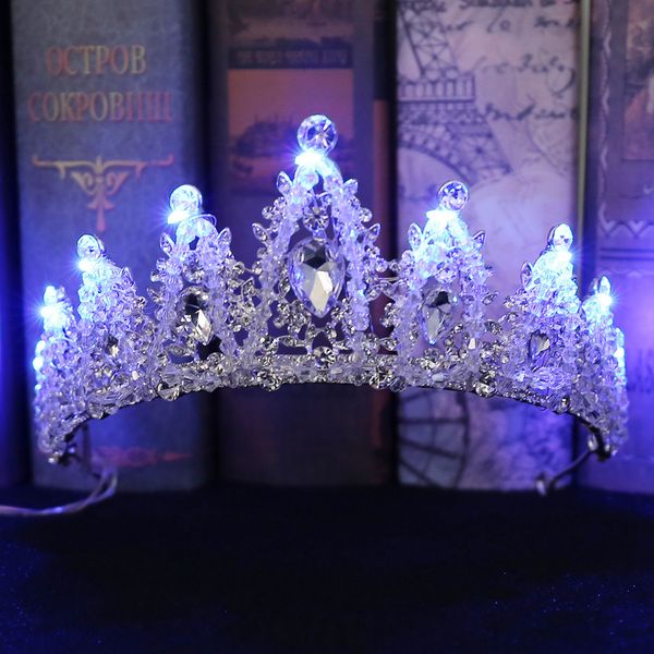 kmvexo new luminous tiaras for women party prom hair jewelry led light rhinestone bridal crown wedding crystal tiara headpieces, Golden;white
kmvexo new luminous tiaras for women party prom hair jewelry led light rhinestone bridal crown wedding crystal tiara headpieces, Golden;white