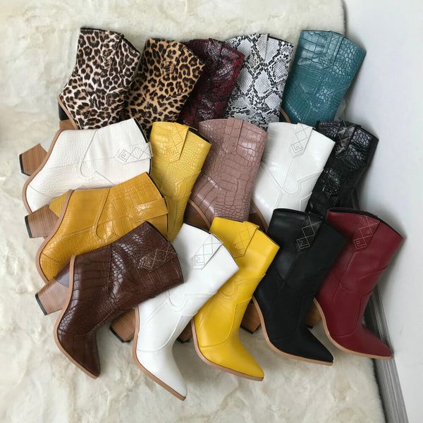 white beige black yellow faux leather cowboy ankle for women wedge high heel snake print western cowgirl boots 2019 mx200324
white beige black yellow faux leather cowboy ankle for women wedge high heel snake print western cowgirl boots 2019 mx200324