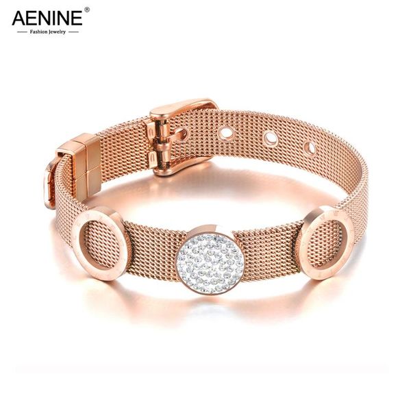 aenine bohemia cz crystal round disc charm bracelets jewelry for women rose gold stainless steel adjustable bracelet ab19096, Golden;silver
aenine bohemia cz crystal round disc charm bracelets jewelry for women rose gold stainless steel adjustable bracelet ab19096, Golden;silver