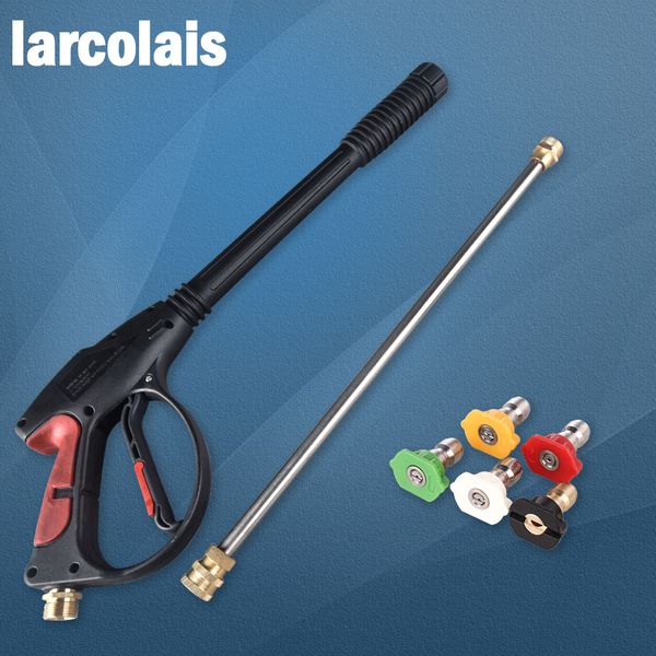 4000 psi spray gun high pressure washer gun with 19'' extension wand 4 quick connect nozzles 1 soap nozzle for car home washer
4000 psi spray gun high pressure washer gun with 19'' extension wand 4 quick connect nozzles 1 soap nozzle for car home washer