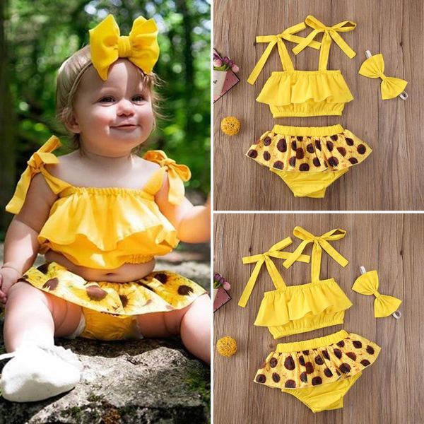 summer infant baby girl sunflower yellow +shorts dress+headband sunflower outfits clothes summer 3pcs set, White
summer infant baby girl sunflower yellow +shorts dress+headband sunflower outfits clothes summer 3pcs set, White