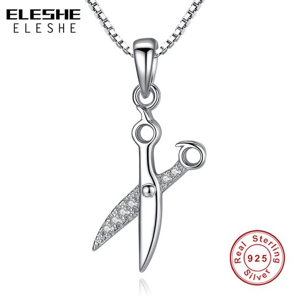 eleshe fashion shears scissor pendant necklace crystal zirconia 925 silver necklaces for women jewelry
eleshe fashion shears scissor pendant necklace crystal zirconia 925 silver necklaces for women jewelry