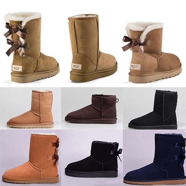 2020 designer women winter snow boots fashion australia classic short bow boots ankle knee bow girl mini bailey boot size 36-41 ship, Black
2020 designer women winter snow boots fashion australia classic short bow boots ankle knee bow girl mini bailey boot size 36-41 ship, Black