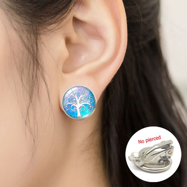 new fashion colored tree of life glass clip earrings glass dome life of tree art patterns earring gifts for women girls, Silver
new fashion colored tree of life glass clip earrings glass dome life of tree art patterns earring gifts for women girls, Silver