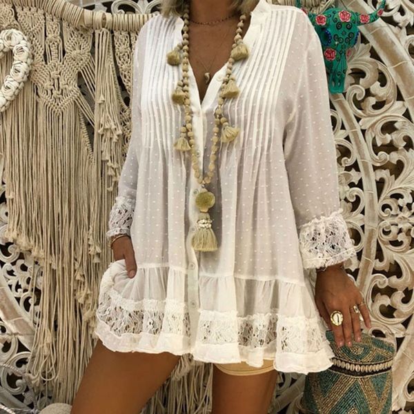 женские блузки женской одежда женская блузка кафтан boho пляж обложка tops женщина плюс размер дама урожай хиппи мешковатой дряблой летней м, White
женские блузки женской одежда женская блузка кафтан boho пляж обложка tops женщина плюс размер дама урожай хиппи мешковатой дряблой летней м, White