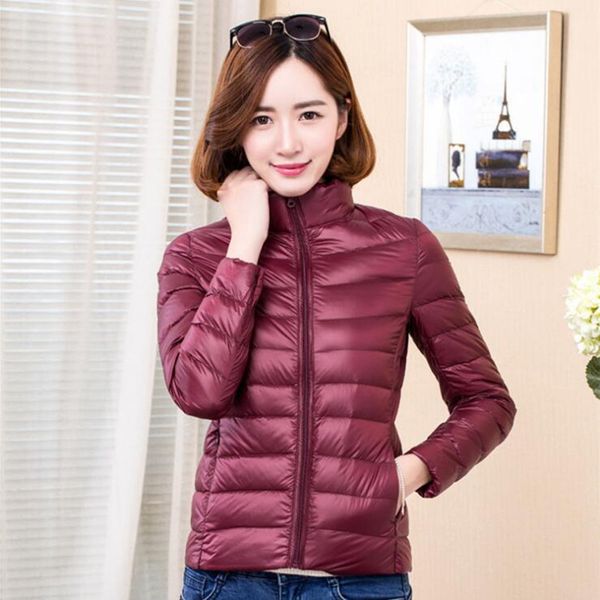 2019 new light down jacket female short section collar slim large size female down jacket, Black
2019 new light down jacket female short section collar slim large size female down jacket, Black