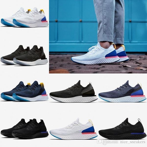 react running epic shoes mens womens triple black white oreo blue high quailty breathable mesh summer outdoor sports sneakers us 5.5-11
react running epic shoes mens womens triple black white oreo blue high quailty breathable mesh summer outdoor sports sneakers us 5.5-11