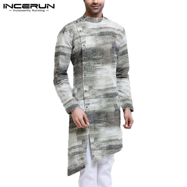 men's casual shirts incerun men shirt clothes vintage printed long sleeve streetwear kurtas 2021 button muslim mens irregular, White;black
men's casual shirts incerun men shirt clothes vintage printed long sleeve streetwear kurtas 2021 button muslim mens irregular, White;black