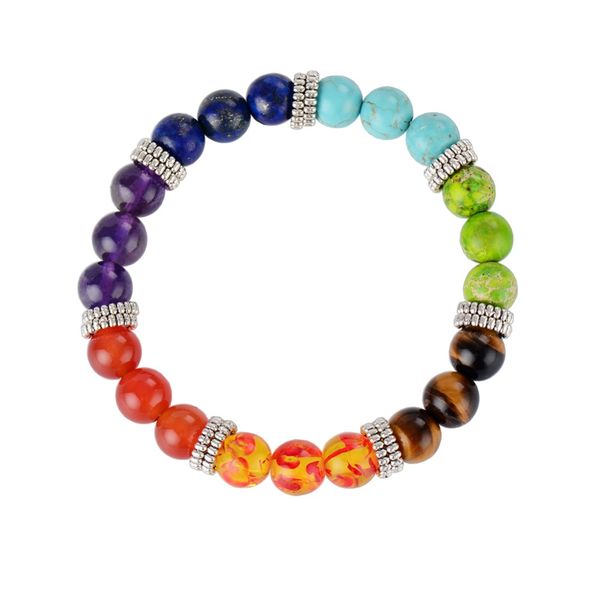 7 chakra bracelet natural stone women men healing balance yoga bracelets couples jewelry, Golden;silver
7 chakra bracelet natural stone women men healing balance yoga bracelets couples jewelry, Golden;silver