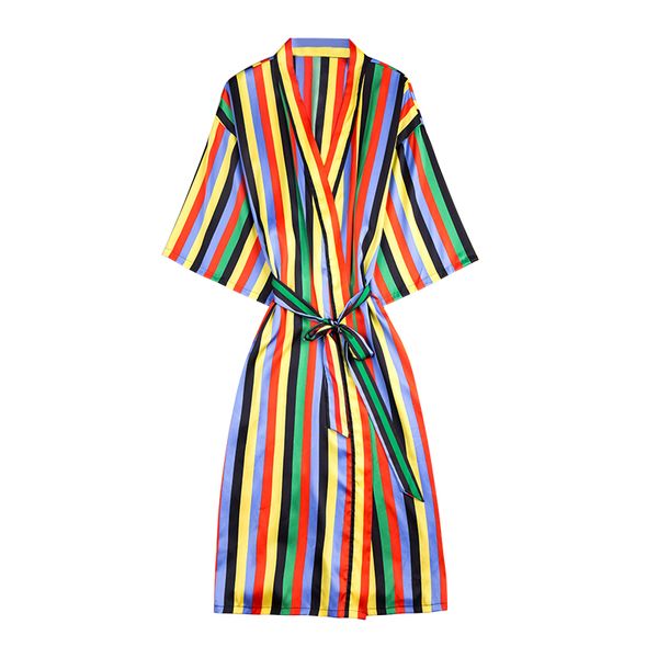 daeyard silk long robe for women striped kimono colorful bathrobe peignoir bride bridesmaid robe dressing gown home clothes, Black;red
daeyard silk long robe for women striped kimono colorful bathrobe peignoir bride bridesmaid robe dressing gown home clothes, Black;red
