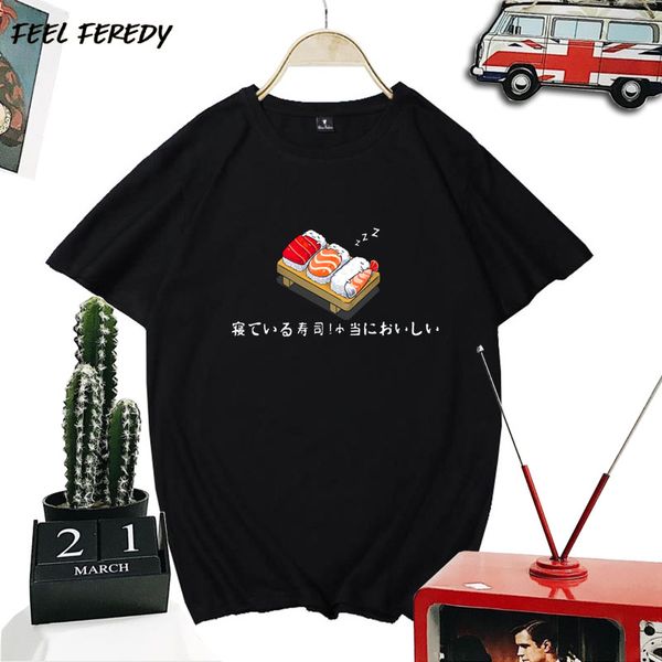 kawaii sleeping sushi print t-shirt cotton men's t-shirt new ladies t punk rock plus size spring and short sleeve streetwear, White;black
kawaii sleeping sushi print t-shirt cotton men's t-shirt new ladies t punk rock plus size spring and short sleeve streetwear, White;black