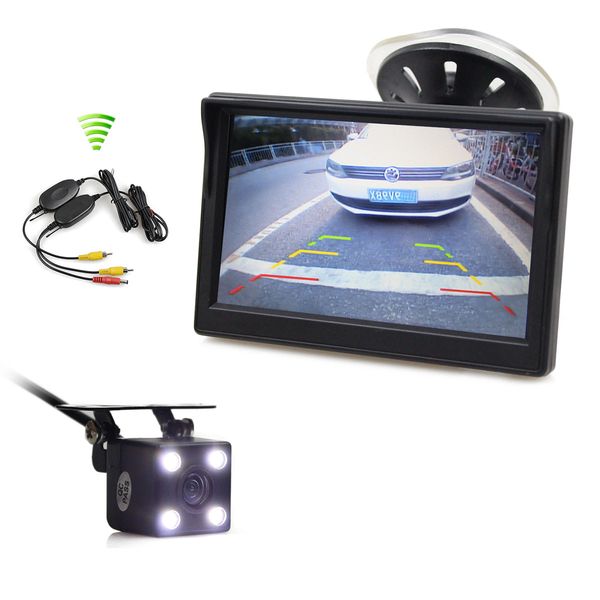 DIYKIT Wireless Waterproof HD Reverse Backup Car Camera LED Night Vision + 5 inch LCD Display Rear View Monitor Car Monitor
DIYKIT Wireless Waterproof HD Reverse Backup Car Camera LED Night Vision + 5 inch LCD Display Rear View Monitor Car Monitor