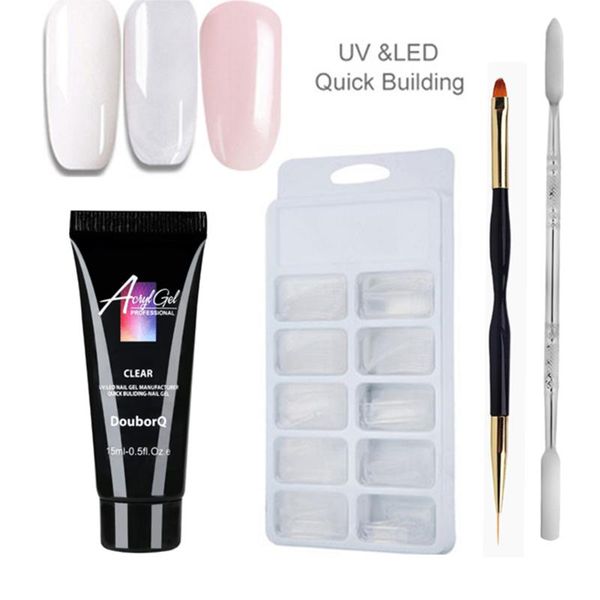 nail gel set gel poly clear acrylic false nails tips double end nail pusher for quick extension salon tool kit
nail gel set gel poly clear acrylic false nails tips double end nail pusher for quick extension salon tool kit