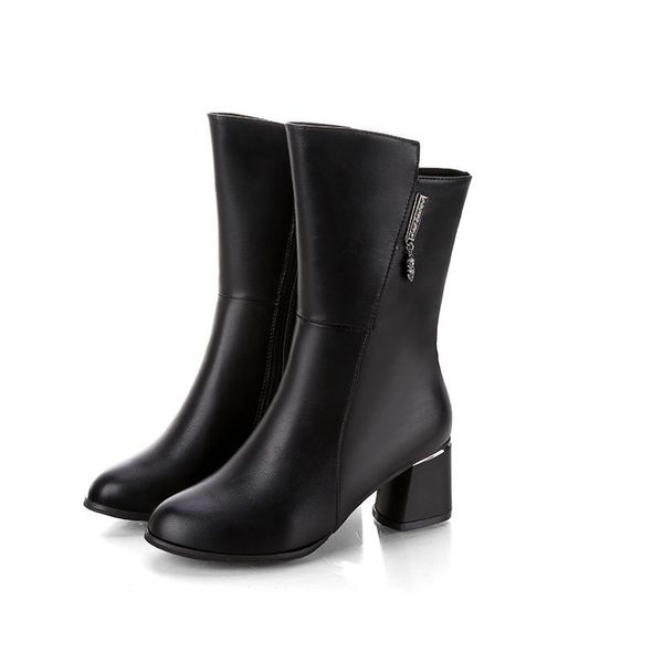 2019 new women's high heels boots pu shoes woman round head solid color side zipper fashion women's winter boots size 35-41, Black
2019 new women's high heels boots pu shoes woman round head solid color side zipper fashion women's winter boots size 35-41, Black