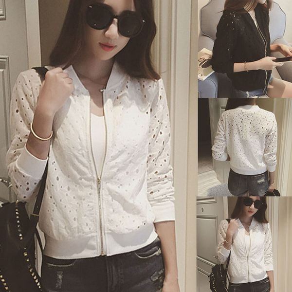 2019 droppshiping fashion women bomber jacket long sleeve lace sunscreen shirt short summer thin coat casual baseball coat, Black;brown
2019 droppshiping fashion women bomber jacket long sleeve lace sunscreen shirt short summer thin coat casual baseball coat, Black;brown