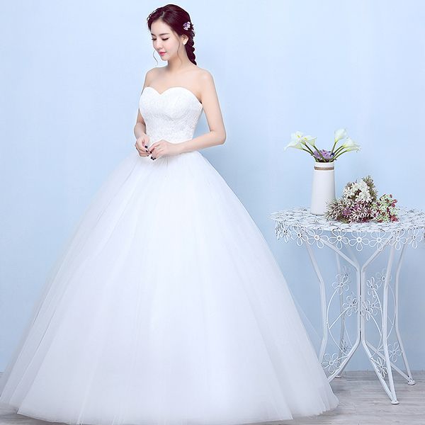 Wedding Dress Sexy Strapless Lace Up Ball Gown Plus Size Lace Wedding Dresse Vestido De Noiva Bride Dress, White
Wedding Dress Sexy Strapless Lace Up Ball Gown Plus Size Lace Wedding Dresse Vestido De Noiva Bride Dress, White