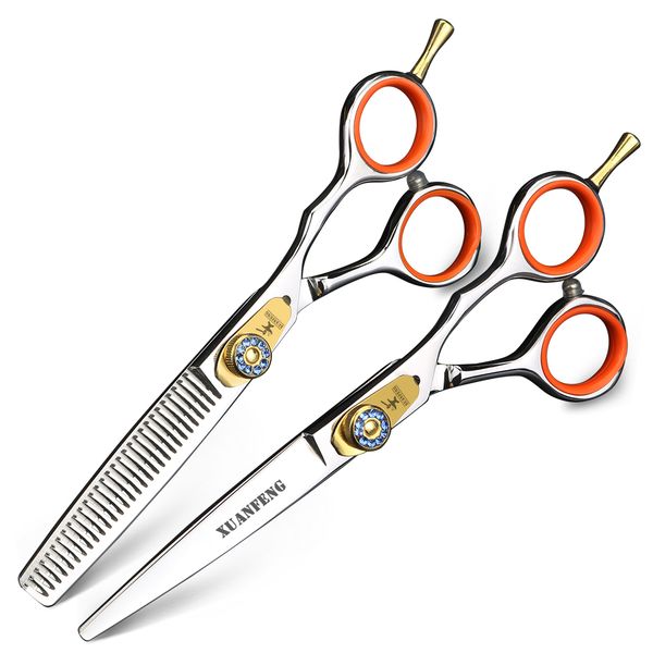 professional japanese 440c steel hair scissors 6 inch cutting shear thinning scissors and razor set hairdressing tools
professional japanese 440c steel hair scissors 6 inch cutting shear thinning scissors and razor set hairdressing tools