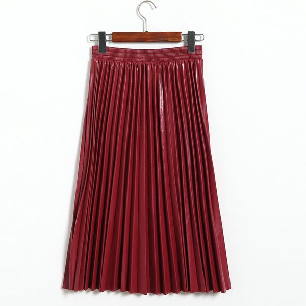 skirts 2021 korean pleated ladies leather skirt elastic waist pu female bottoms midi length black green patchwork
skirts 2021 korean pleated ladies leather skirt elastic waist pu female bottoms midi length black green patchwork