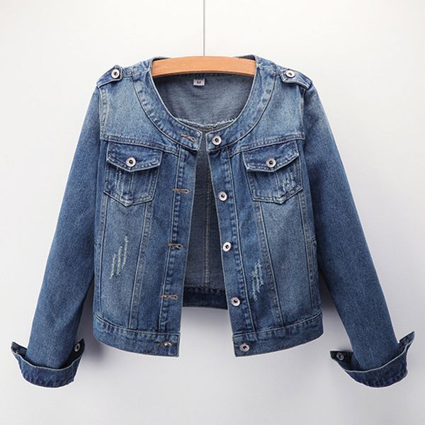 plus size 4xl 5xl round collar jeans jacket women light blue pockets button short denim jackets 2019 autumn casual coat female, Black;brown
plus size 4xl 5xl round collar jeans jacket women light blue pockets button short denim jackets 2019 autumn casual coat female, Black;brown