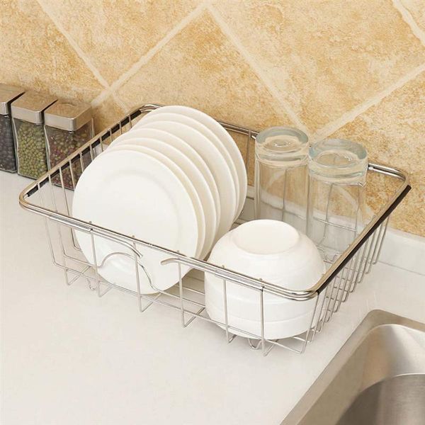 1 pc sink drain basket expandable stainless steel dish drainer washing basket dish drying rack for vegetable fruit storage
1 pc sink drain basket expandable stainless steel dish drainer washing basket dish drying rack for vegetable fruit storage