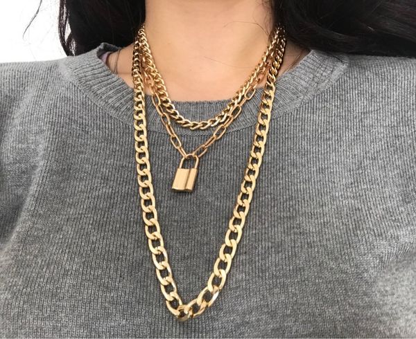 european and american creative fashion elements, versatile items, simple retro lock pendant, new necklace women, Golden;silver
european and american creative fashion elements, versatile items, simple retro lock pendant, new necklace women, Golden;silver