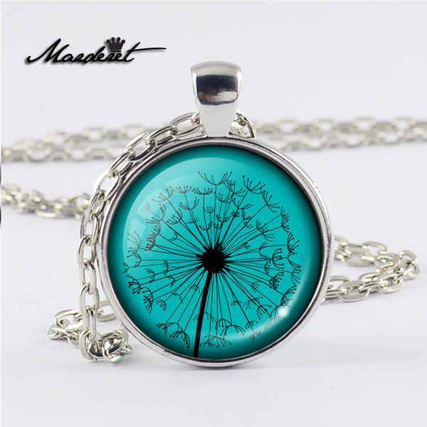 2018 new fashion dandelion necklace handmade cabochons jewelry flowers art glass round pendant necklace retro pendant, Silver
2018 new fashion dandelion necklace handmade cabochons jewelry flowers art glass round pendant necklace retro pendant, Silver