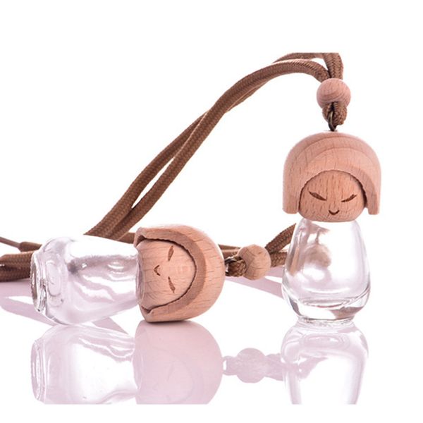 car pendant glass perfume bottles with wooden doll lid air freshener fragrance diffuser bottles wholesale
car pendant glass perfume bottles with wooden doll lid air freshener fragrance diffuser bottles wholesale