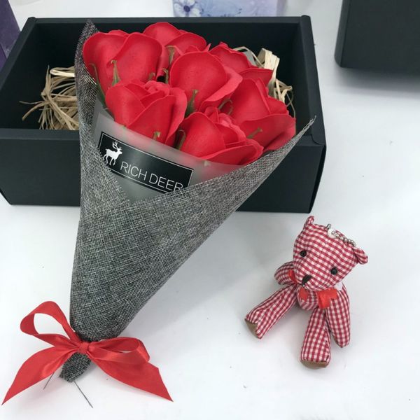 seven soap flowers gift box valentine's day gift bear small bouquet festive party supplies artificial decorations cheap
seven soap flowers gift box valentine's day gift bear small bouquet festive party supplies artificial decorations cheap