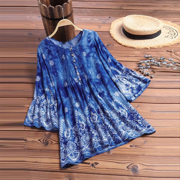 2019 summer ethnic blouses women lace up shirts femme chemise blusas shirt pleated casual plus size d#, White
2019 summer ethnic blouses women lace up shirts femme chemise blusas shirt pleated casual plus size d#, White
