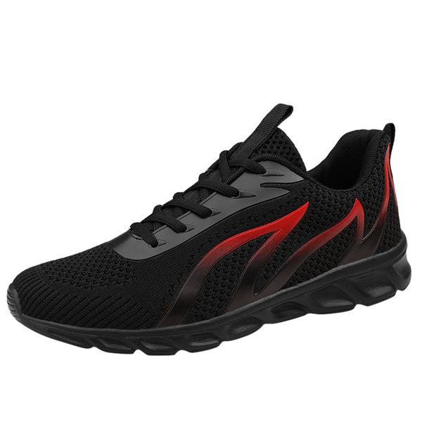 fashion men's breathable wear personality outdoor sports shoes running shoes, Black