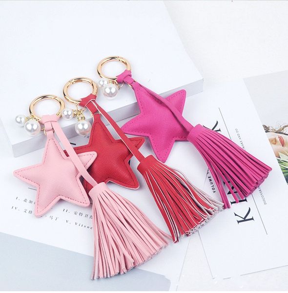 new fashion leather keychain stars tassels pearl bag accessories gift ladies' bag accessories multicolor ing, Silver
new fashion leather keychain stars tassels pearl bag accessories gift ladies' bag accessories multicolor ing, Silver