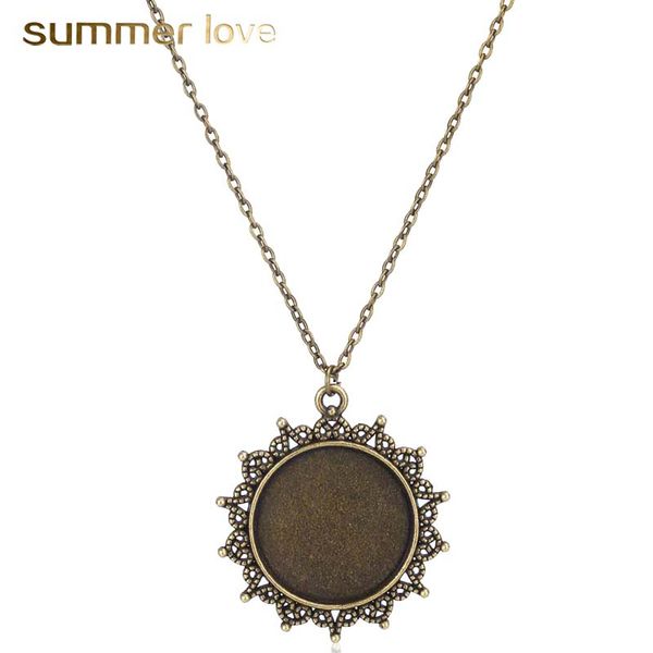 vintage silver gold round glass base pendant for women men 25mm blank tray adjustable size chain necklace fashion jewelry
vintage silver gold round glass base pendant for women men 25mm blank tray adjustable size chain necklace fashion jewelry