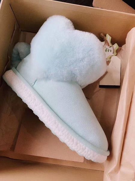 2019 platform designer luxury plush half boots australia leather fashion women/men sky blue genuine leather ing, Black
2019 platform designer luxury plush half boots australia leather fashion women/men sky blue genuine leather ing, Black