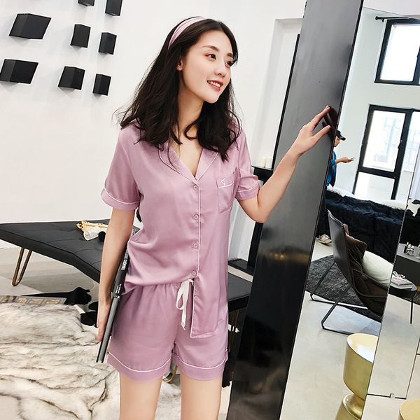 purple satins ice silk shorts pajamas sets women summer korea fresh women short sleeve shorts sleepwear pyjamas, Black;red
purple satins ice silk shorts pajamas sets women summer korea fresh women short sleeve shorts sleepwear pyjamas, Black;red